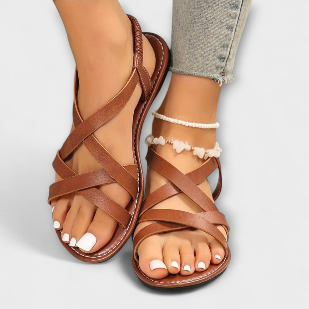 Carola - Damen Sandalen mit leichtem Kreuzverschluss
