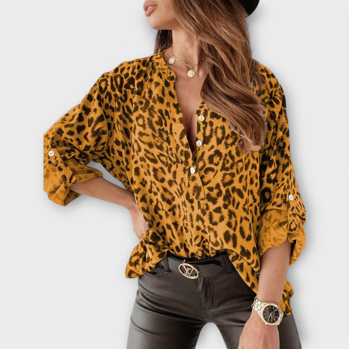 Larissa - Modische Bluse mit Leopardenmuster