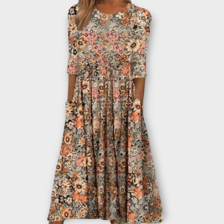 Clemensia - Elegantes Blumenkleid aus Premiumstoff