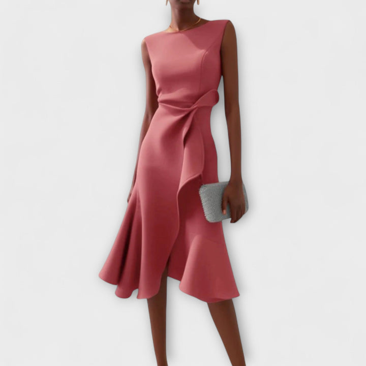 Sarah – Draped Asym Midi