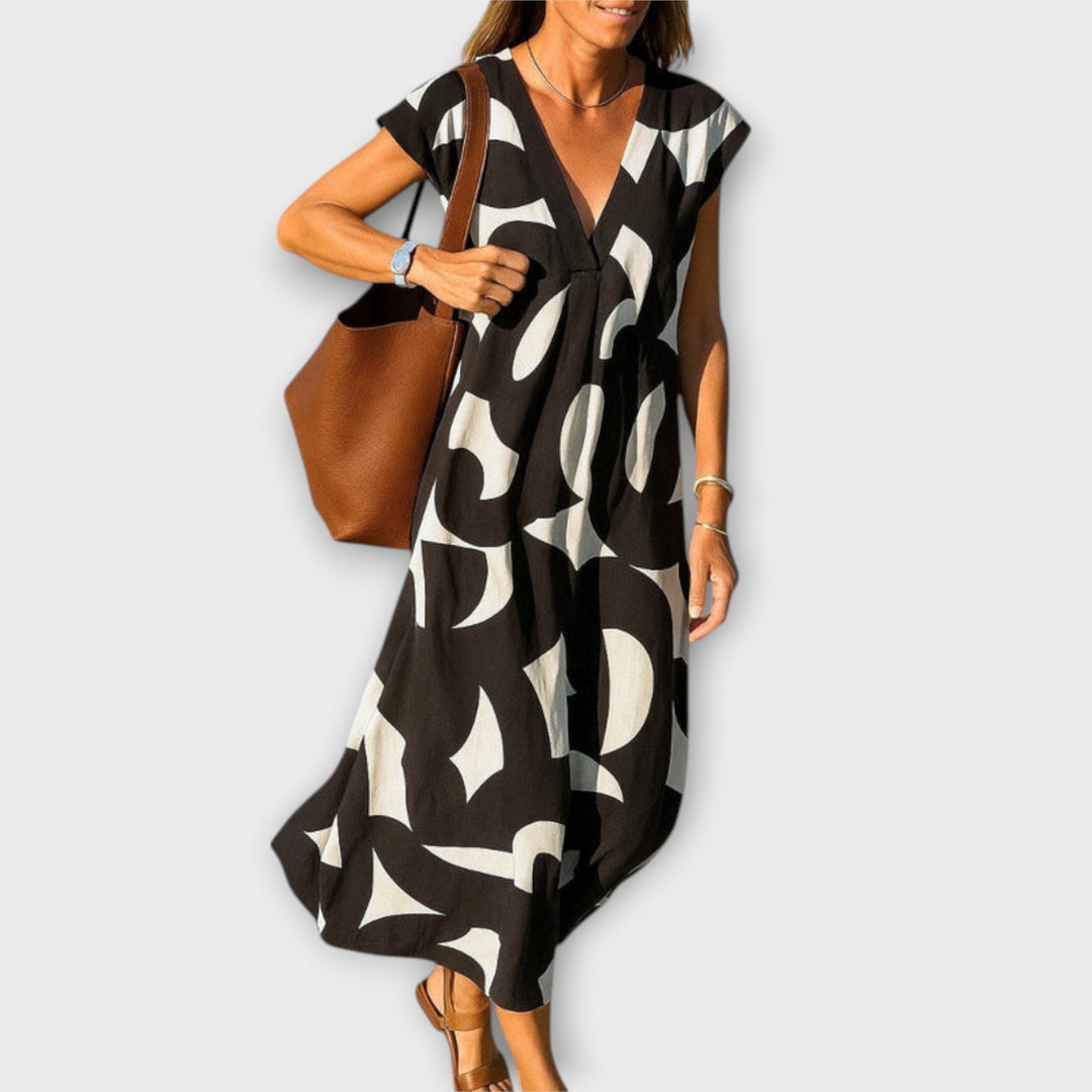 Anita – Leichtes Kleid mit V-Ausschnitt