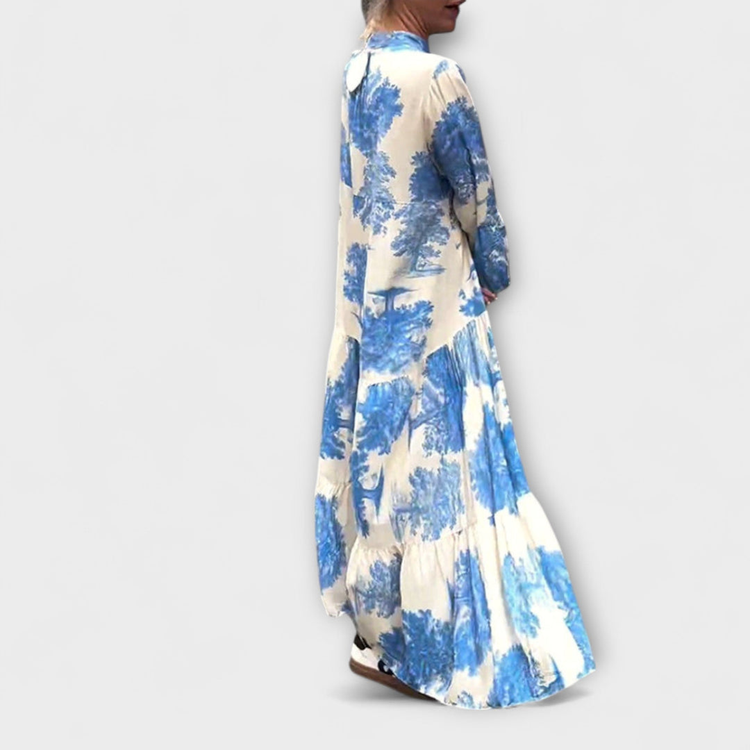 Lilly - Elegantes Floral-Maxi-Kleid