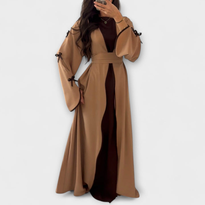 Leni - Schicker Cardigan und Kleid Duo mit Schleifenverzierung