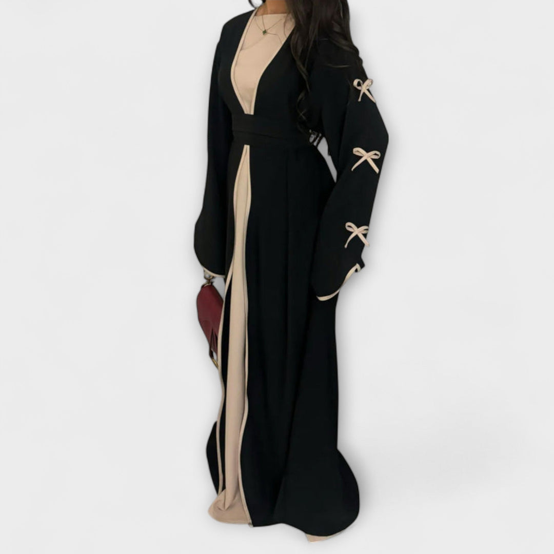Leni - Schicker Cardigan und Kleid Duo mit Schleifenverzierung