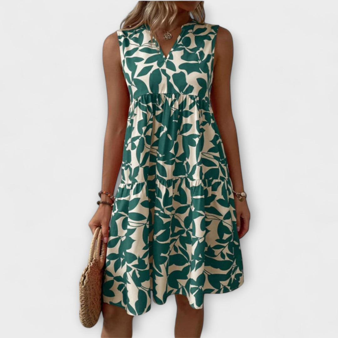 Gabriele - Florales Fließendes Kleid