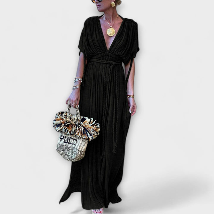Iduna - Kimono-Maxikleid im griechischen Stil