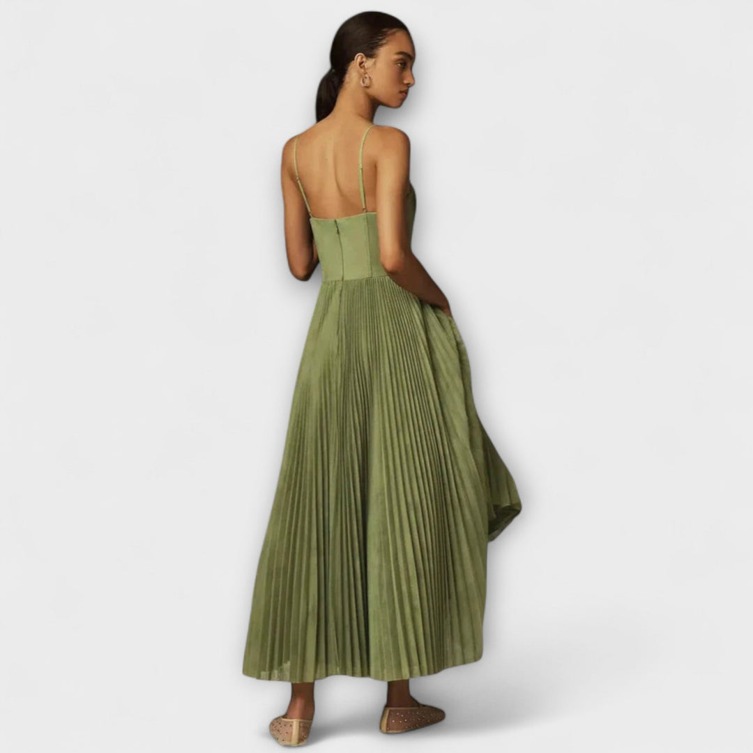 Mathilda - Faltenrock Midi Kleid aus Tüll mit Bustier-Design