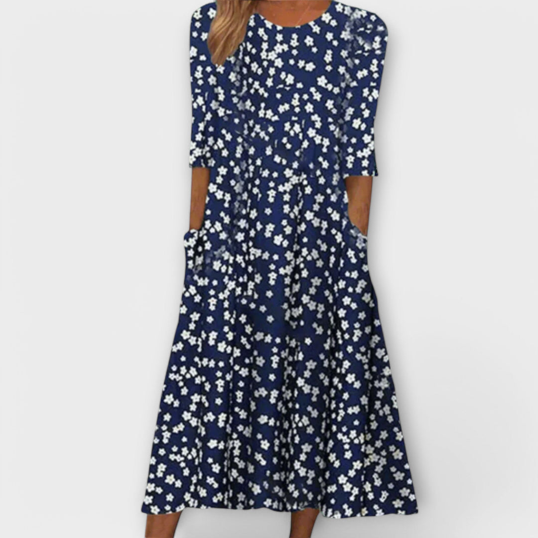 Clemensia - Elegantes Blumenkleid aus Premiumstoff
