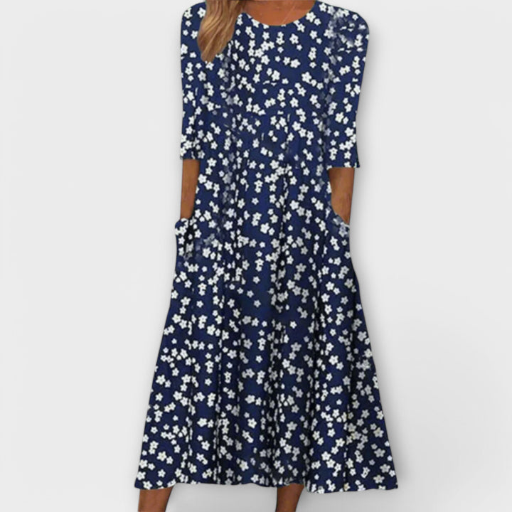 Clemensia - Elegantes Blumenkleid aus Premiumstoff