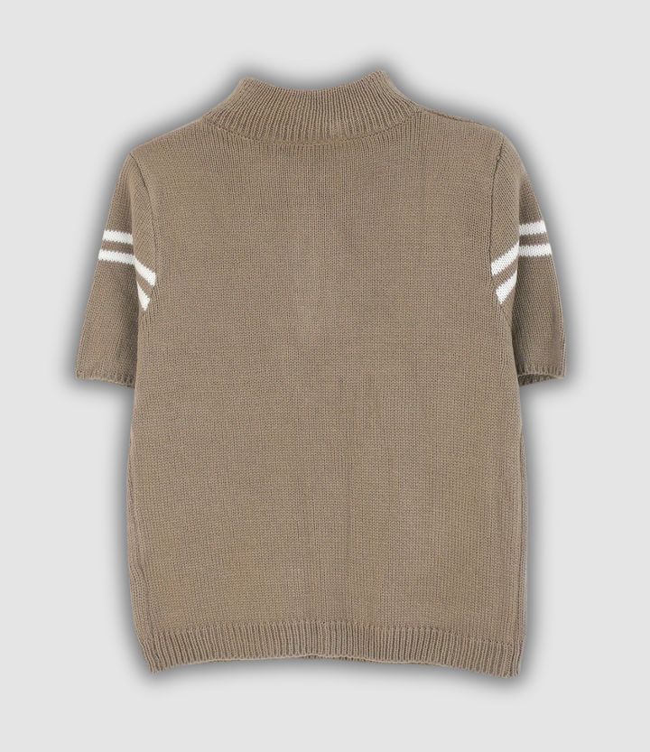 Zenobia - Gestreifter Pullover mit Reißverschluss