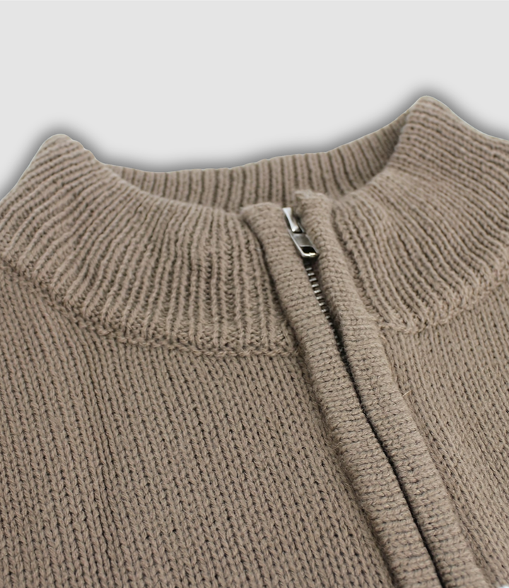 Zenobia - Gestreifter Pullover mit Reißverschluss