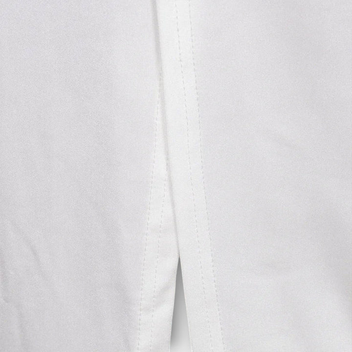 Alina - Weißes Langarmkleid mit Taillenausschnitt und Strassakzenten