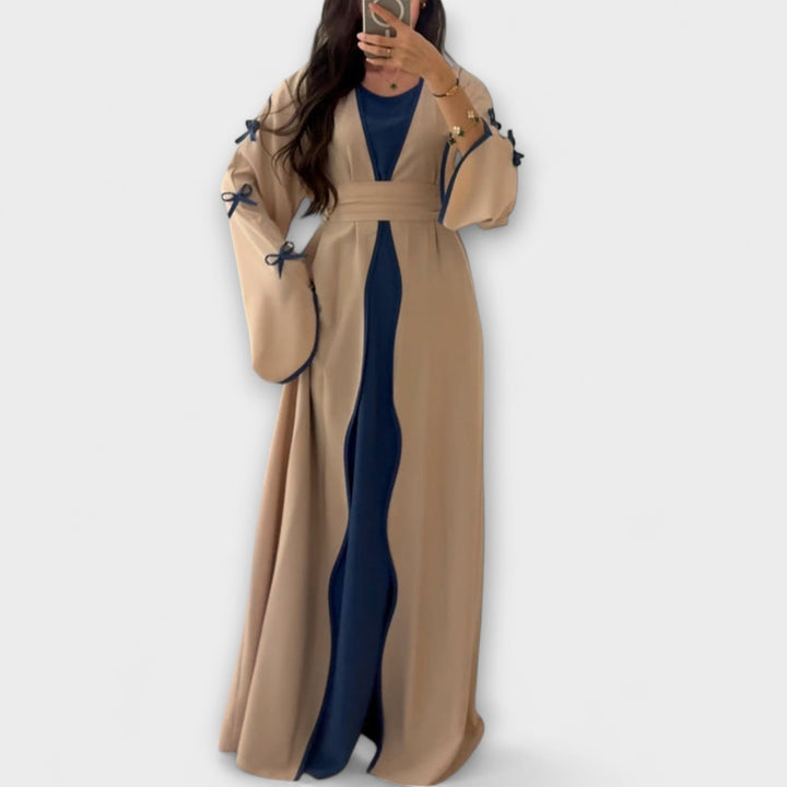 Leni - Schicker Cardigan und Kleid Duo mit Schleifenverzierung