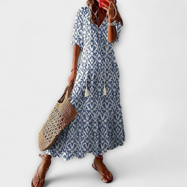 Felicity – Damen Bohemian Sommerkleid mit Fließender Silhouette