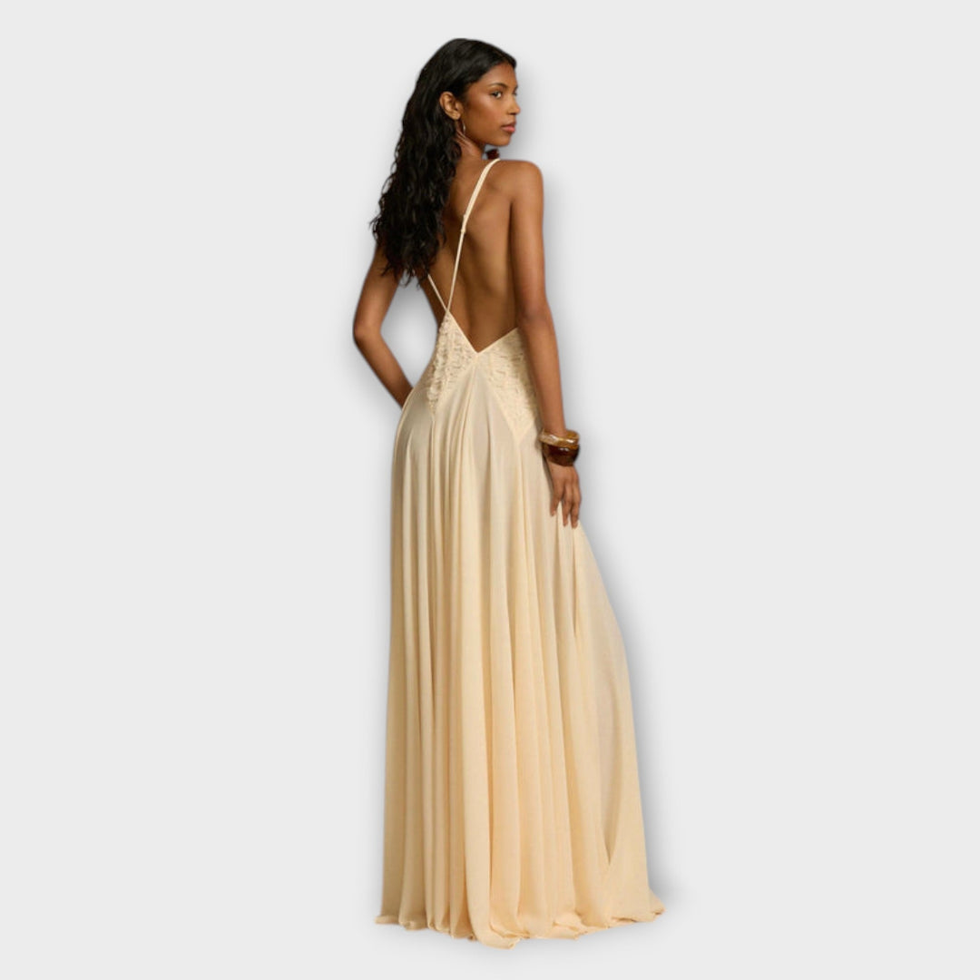 Lara - Maxikleid mit tiefem V-Ausschnitt