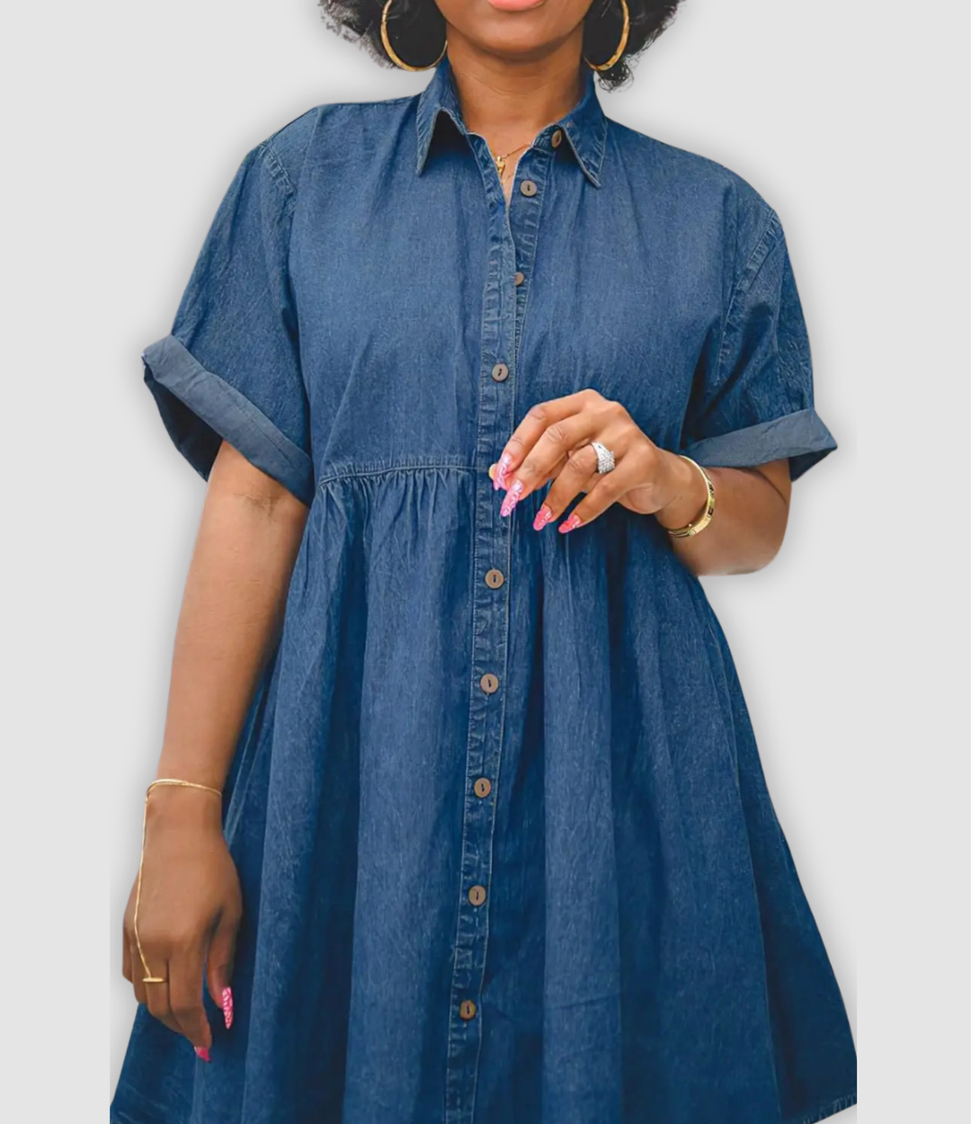 Grace - Stilvolles Jeanskleid