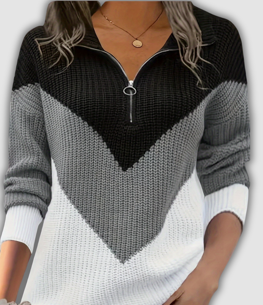 Carola - Pullover mit Reißverschluss