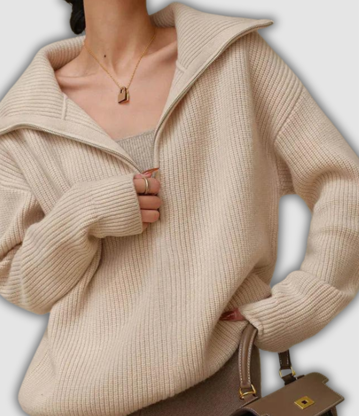 Nortrud - Pullover mit Reißverschluss
