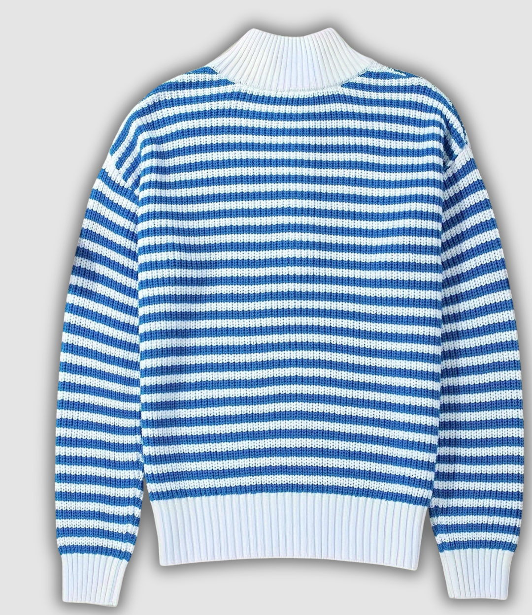 Arntraud - Gestreifter Pullover mit Reißverschluss