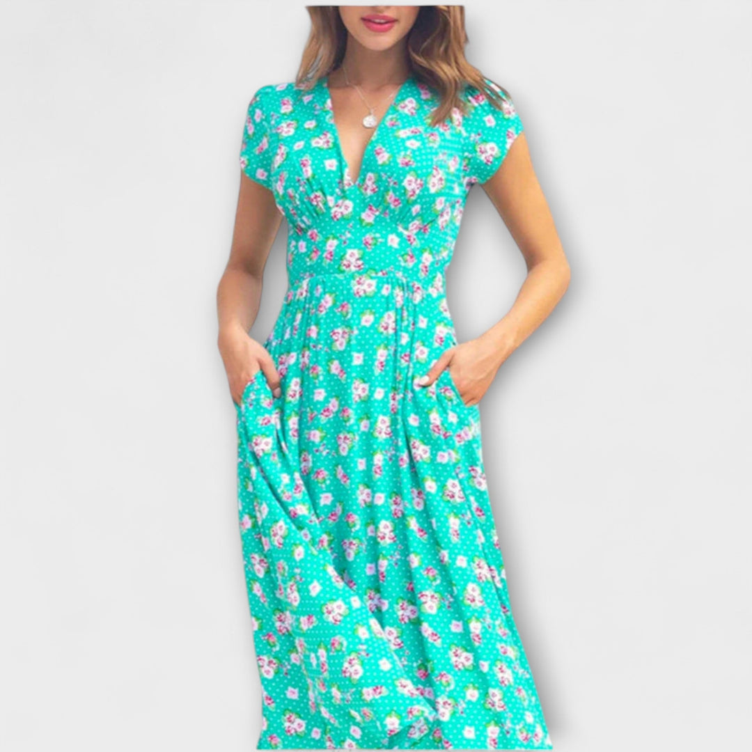 Andrea - Midi Kleid mit Knopfleiste