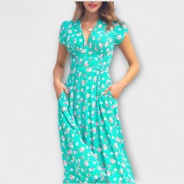 Andrea - Midi Kleid mit Knopfleiste