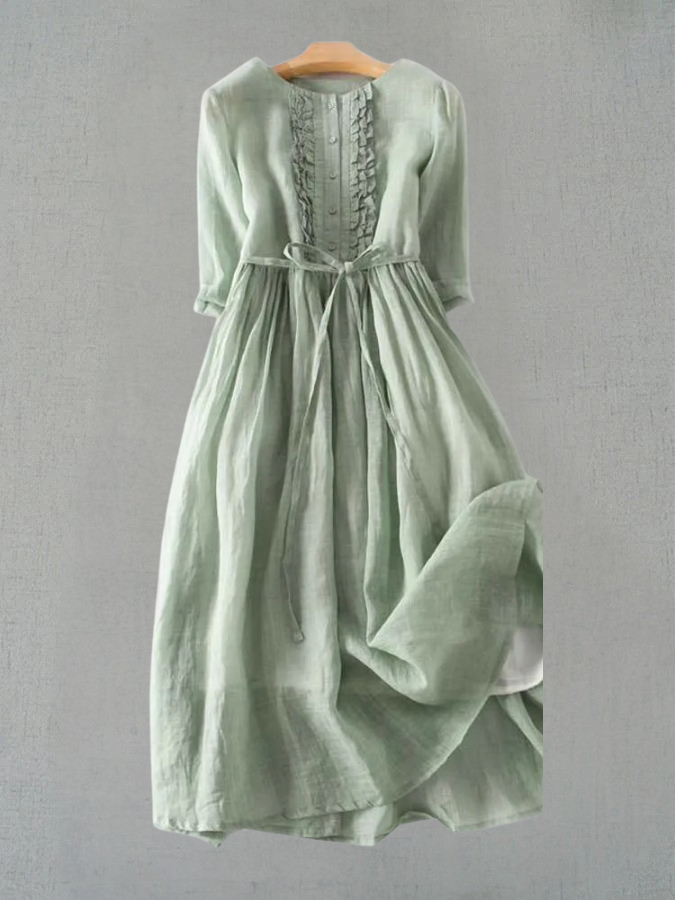Maira - Retro Damenkleid mit Bindegürtel