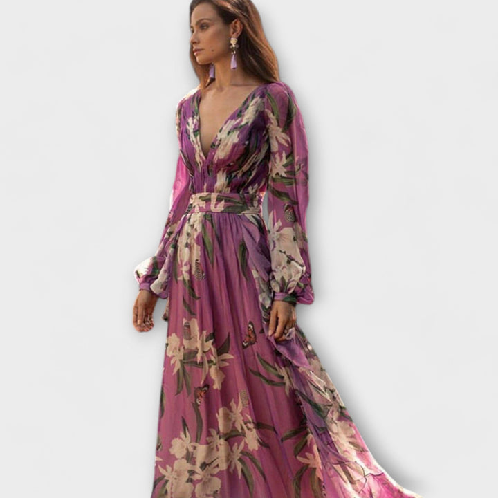 Frieda - Hochwertiges elegantes Maxikleid