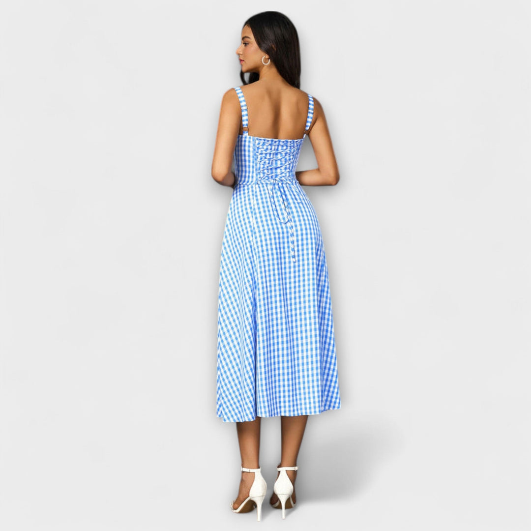 Wilma - Rüschentop Kleid mit Schlitzdetail