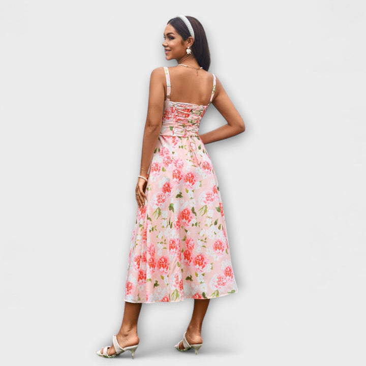 Wilma - Rüschentop Kleid mit Schlitzdetail