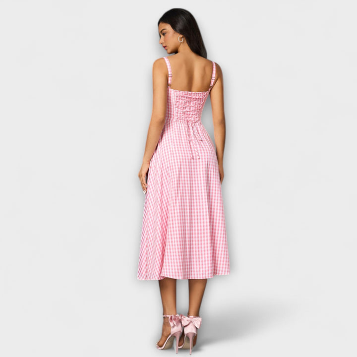 Wilma - Rüschentop Kleid mit Schlitzdetail