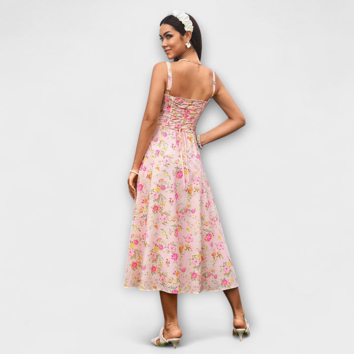 Wilma - Rüschentop Kleid mit Schlitzdetail