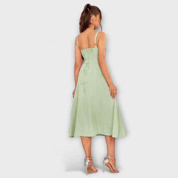 Wilma - Rüschentop Kleid mit Schlitzdetail
