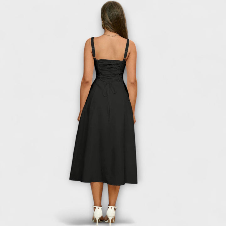 Wilma - Rüschentop Kleid mit Schlitzdetail