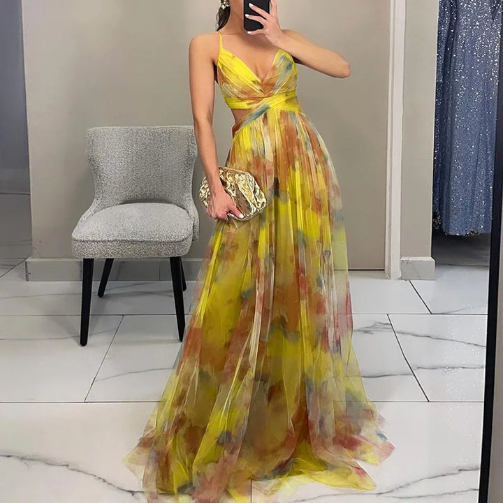 Leni – Florales Maxikleid