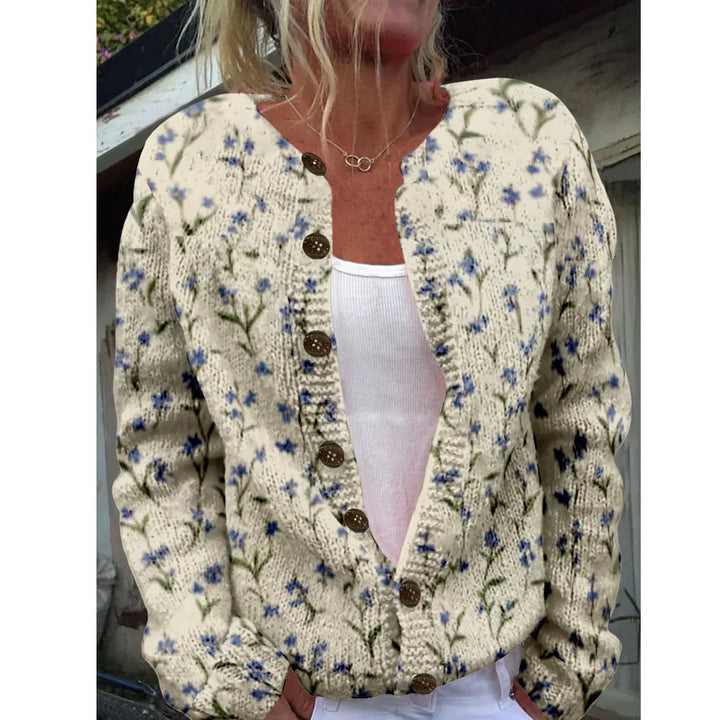 Odilie - Schicke Strickjacke mit Print