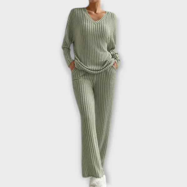 Vanessa - Geripptes Loungset