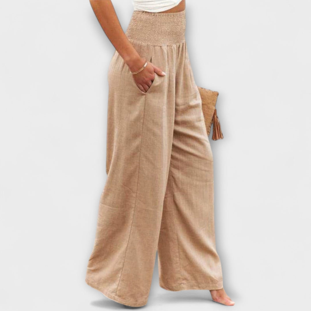 Freida - Lässige weite Leinenhose