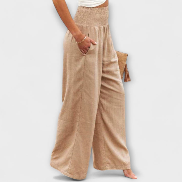 Freida - Lässige weite Leinenhose