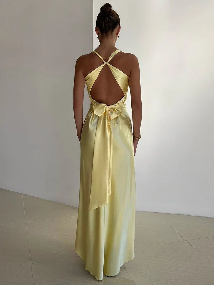 Melina – Satin Maxikleid