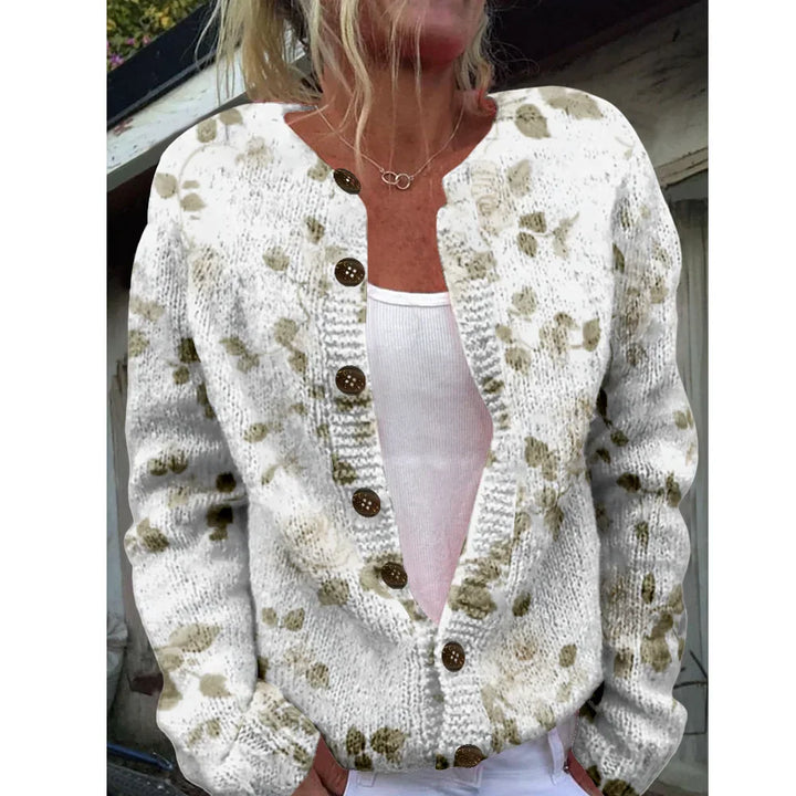 Elswyth - Schicke Strickjacke mit Print