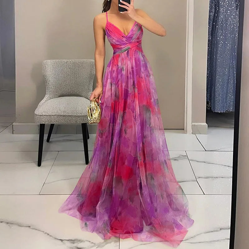 Leni – Florales Maxikleid