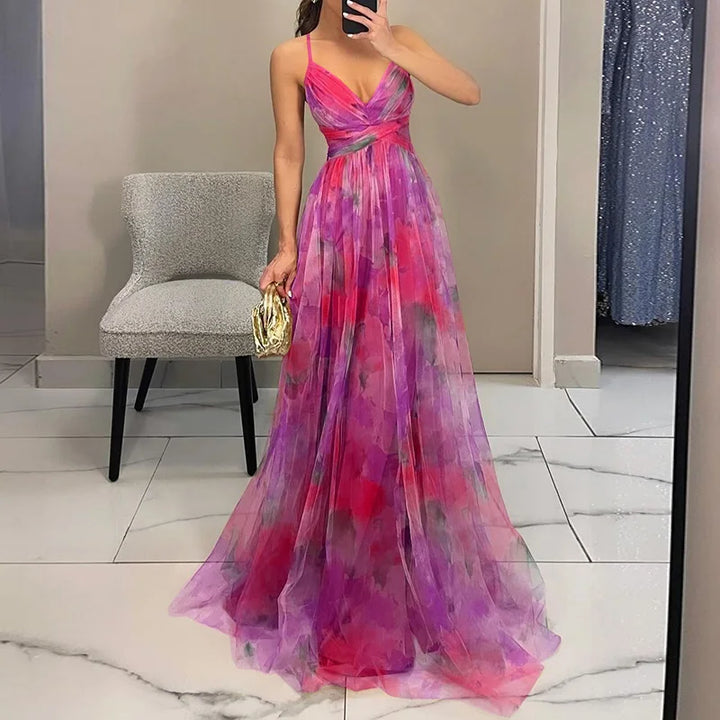 Leni – Florales Maxikleid