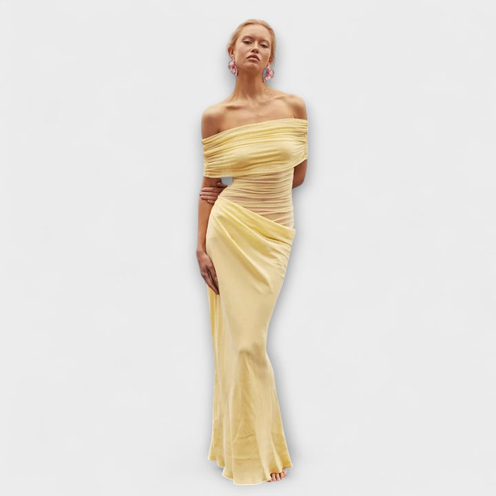 Evelyn - Rüschendes Unregelmäßiges Kleid