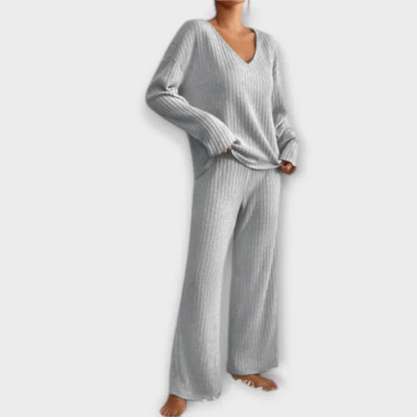 Vanessa - Geripptes Loungset