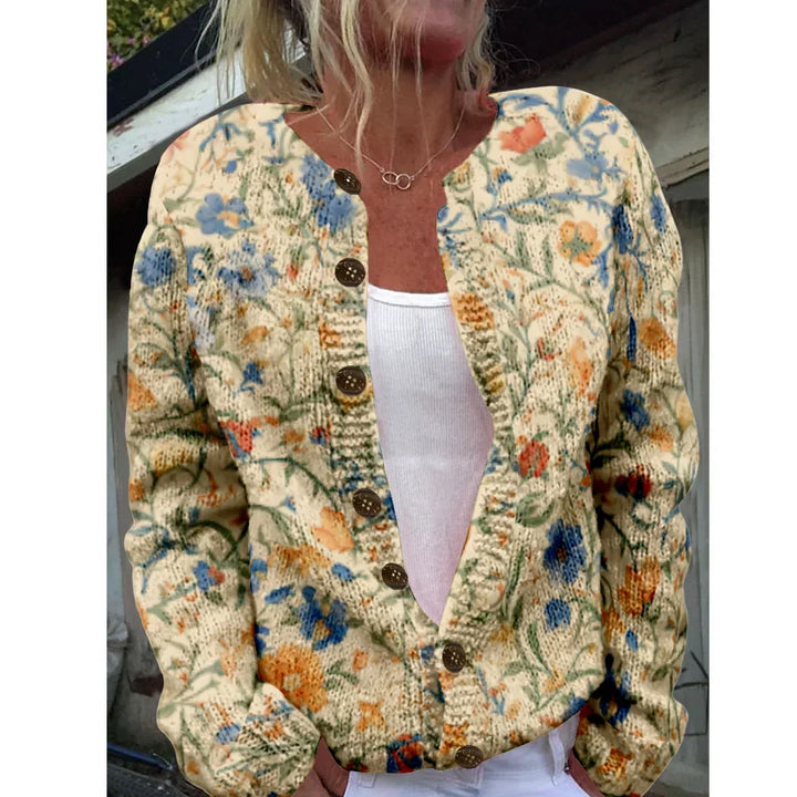 Loretta - Schicke Strickjacke mit Print