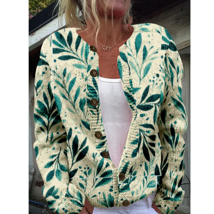 Hannelind - Strickweste mit Print