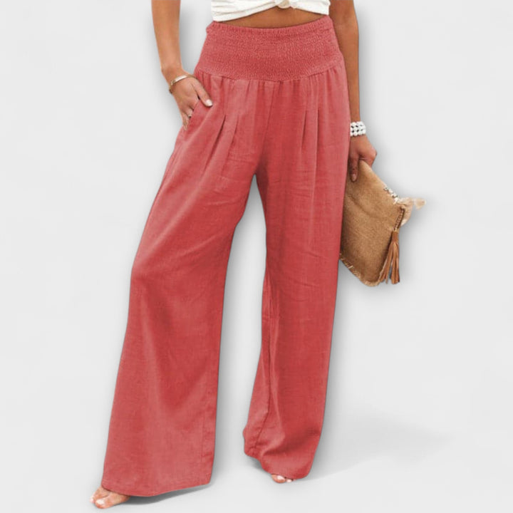 Freida - Lässige weite Leinenhose