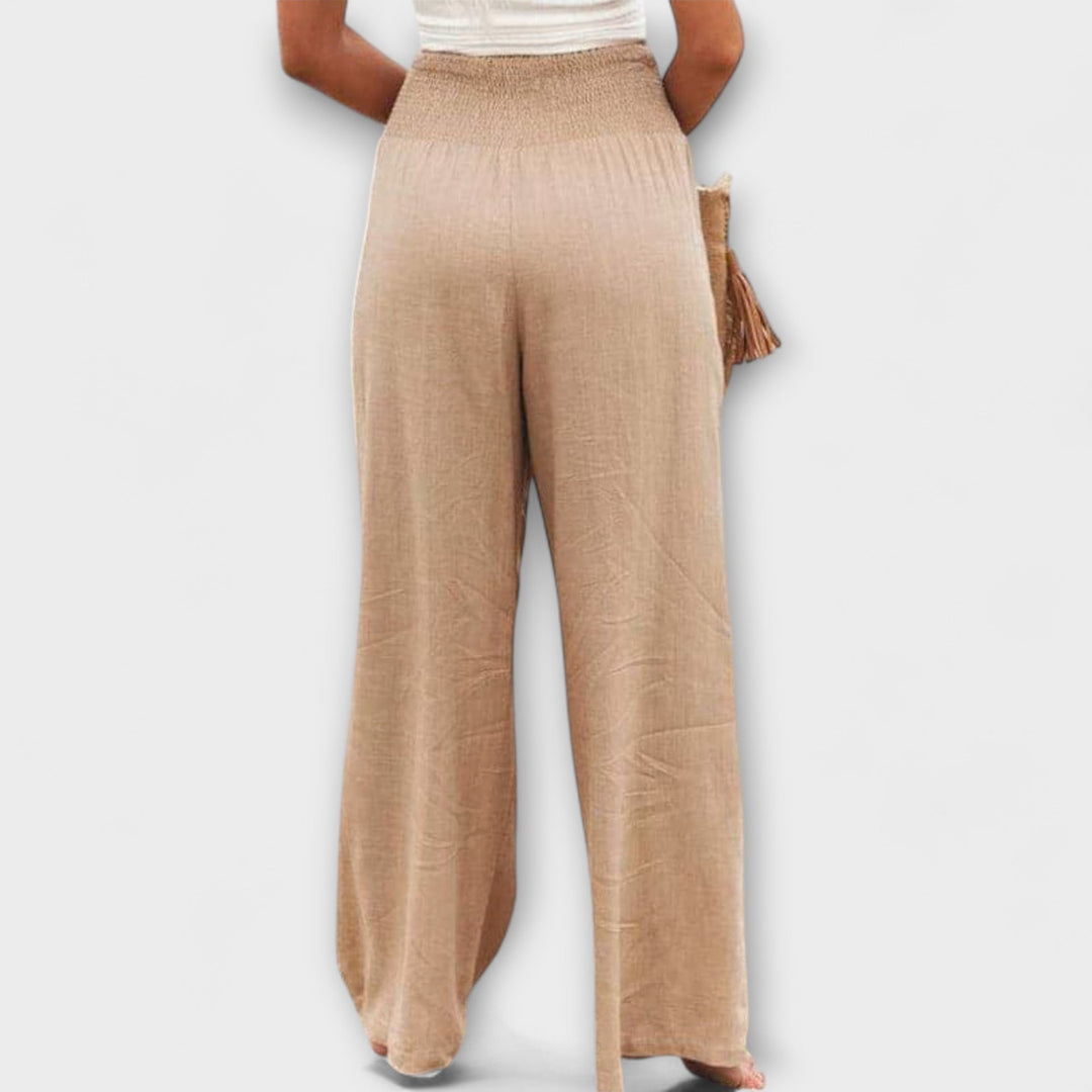 Freida - Lässige weite Leinenhose
