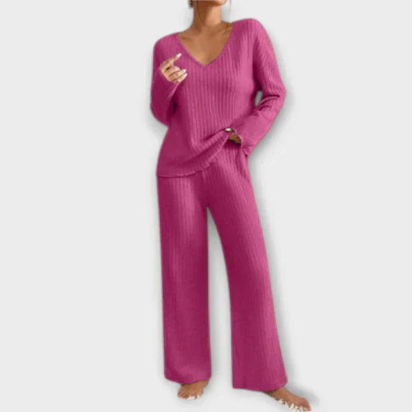 Vanessa - Geripptes Loungset
