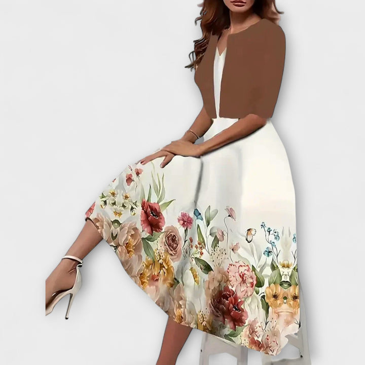 Miriam - Damen Midi Kleid mit Blazer